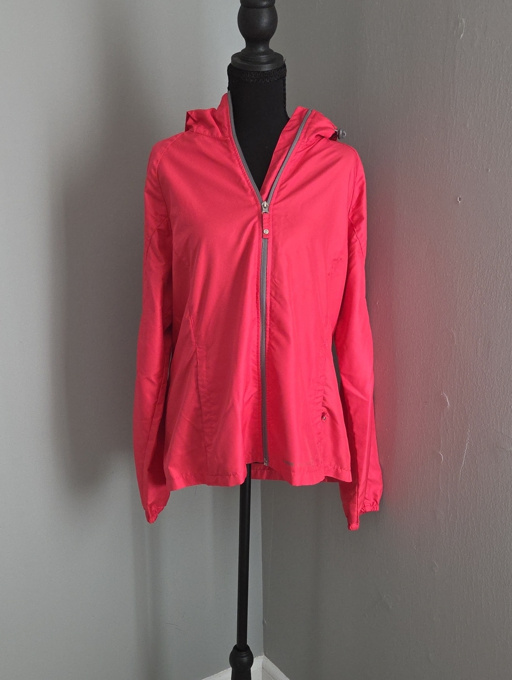 Free Country Hot Pink Hooded Windbreaker Jacket Large